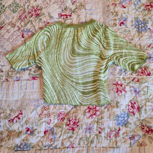 Cider Short Sleeved Crop Sweater, Size Small - Picture 6 of 7